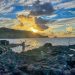 Sunset at Mokolea Pools, Lava Tide Pool Kauai